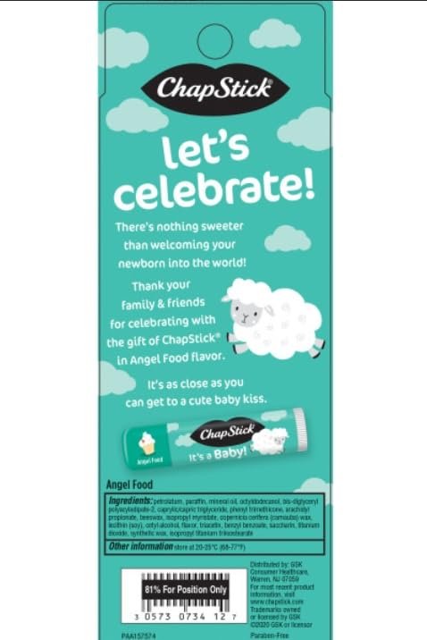 ChapStick Party Favor Lip Balm Gift Pack - It's a Baby, 10 Sticks, 0.15 oz Each, Cream White Avelisse