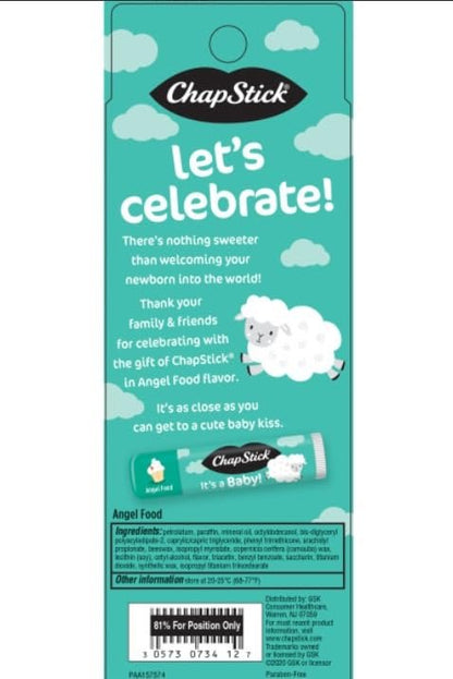 ChapStick Party Favor Lip Balm Gift Pack - It's a Baby, 10 Sticks, 0.15 oz Each, Cream White Avelisse
