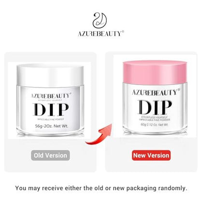 AZUREBEAUTY Dip Powder Clear Color Pro 60g - Transparent Acrylic Dipping Powder for French Nail Art, Odor-Free Long-Lasting Manicure at Home