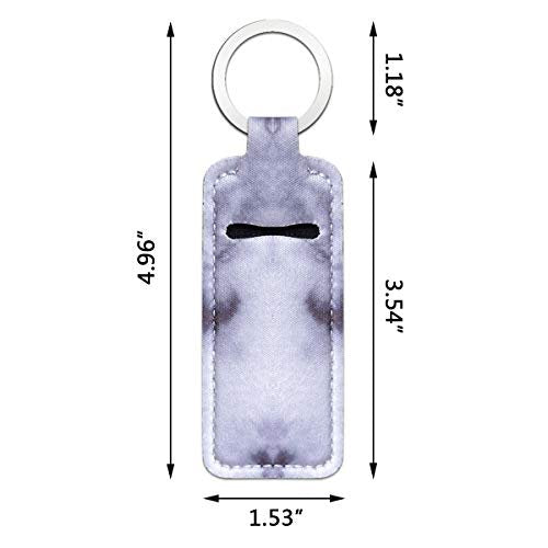 5-Piece Marble Chapstick Clip-On Sleeve Pouch Neoprene Keychains Lipstick Holder Elastic Lip Balm Holster Keychain Holder for Travel - görsel 12