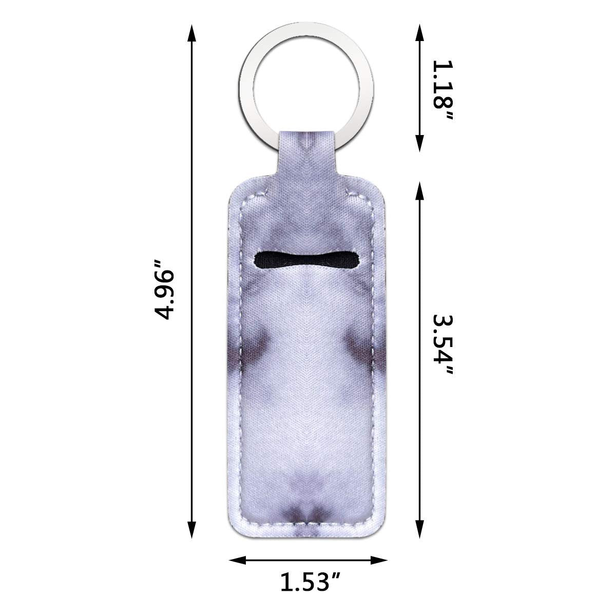 5-Piece Marble Chapstick Clip-On Sleeve Pouch Neoprene Keychains Lipstick Holder Elastic Lip Balm Holster Keychain Holder for Travel - görsel 11