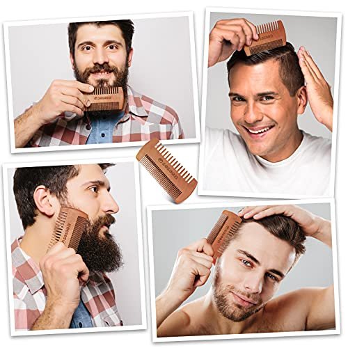 Pure Boar Bristle Beard Brush – Black Walnut Wood Comb for Taming & Softening Facial Hair - görsel 12