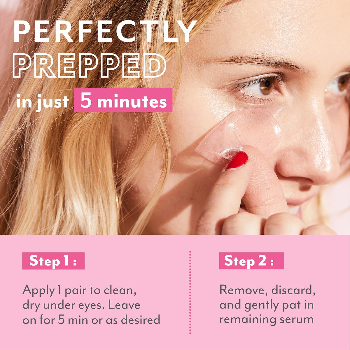 Patchology Serve Chilled Rosé Hydrating Under Eye Patches – Hyaluronic Acid & Antioxidant Eye Masks for Dark Circles, Puffiness & Fine Lines (5 Pairs) - görsel 11