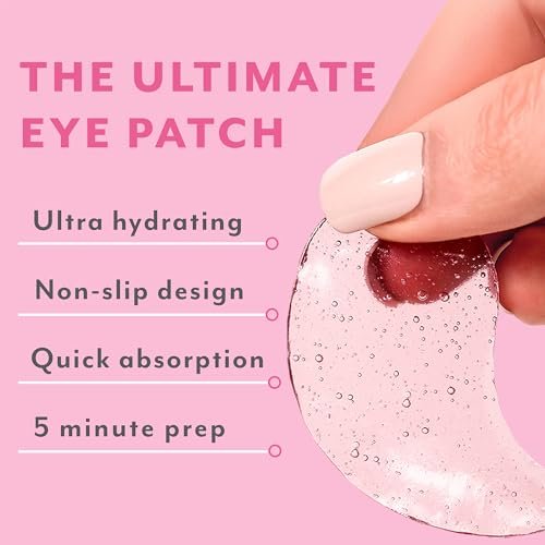 Patchology Serve Chilled Rosé Hydrating Under Eye Patches – Hyaluronic Acid & Antioxidant Eye Masks for Dark Circles, Puffiness & Fine Lines (5 Pairs) - görsel 10