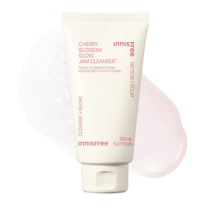 Innisfree Cherry Blossom Glow Jam Cleanser - Sulfate Free Korean Face Wash for Glowing Glass Skin (32 Fl Oz) Avelisse