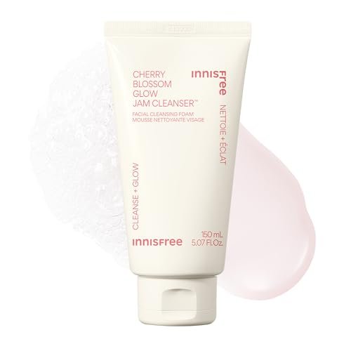 Innisfree Cherry Blossom Glow Jam Cleanser - Sulfate Free Korean Face Wash for Glowing Glass Skin (32 Fl Oz) Avelisse