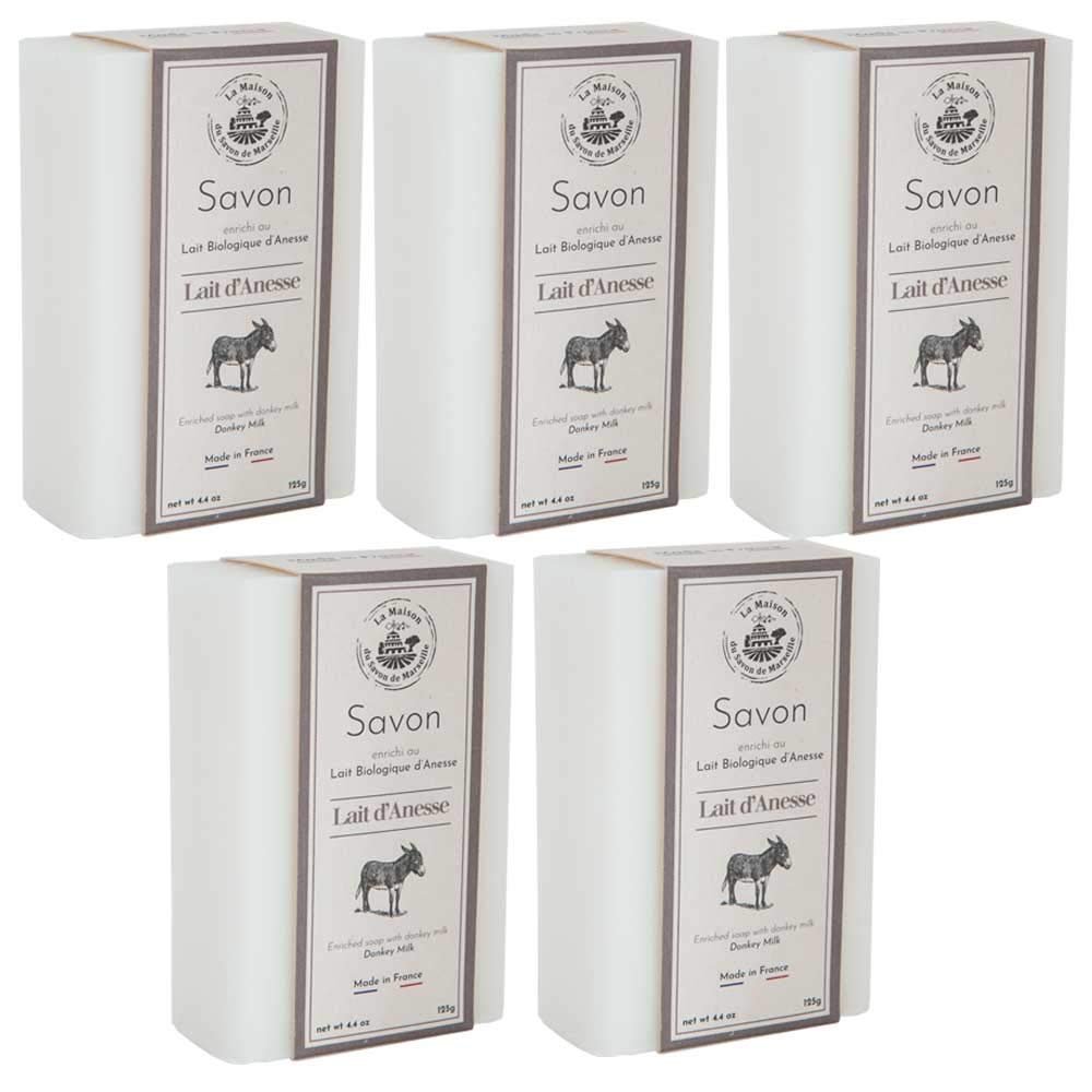 La Maison du Savon de Marseille French Soap - Organic Donkey Milk & Shea Butter, 5 x 115g Bars - görsel 1