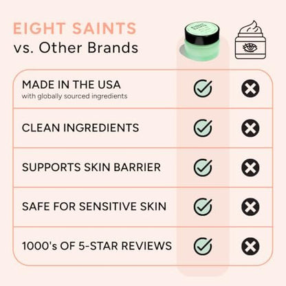 Eight Saints All In Eye Cream – Anti Aging Eye Treatment with Hyaluronic Acid, Vitamin C & Peptides, Reduces Puffiness, Wrinkles, Dark Circles & Eye Bags, 0.5 oz Avelisse