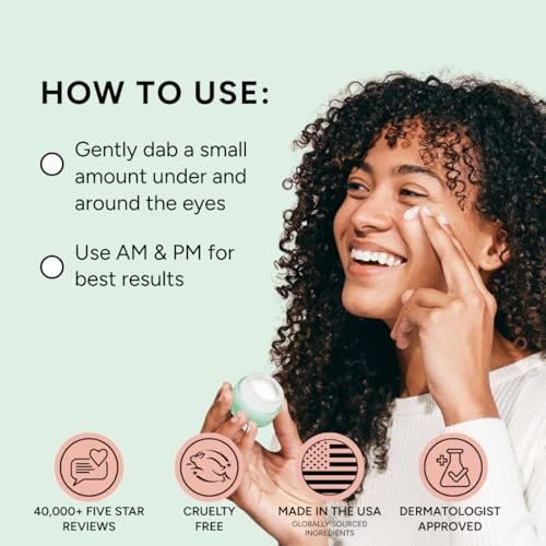 Eight Saints All In Eye Cream – Anti Aging Eye Treatment with Hyaluronic Acid, Vitamin C & Peptides, Reduces Puffiness, Wrinkles, Dark Circles & Eye Bags, 0.5 oz Avelisse