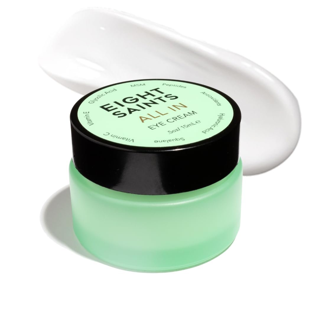 Eight Saints All In Eye Cream – Anti Aging Eye Treatment with Hyaluronic Acid, Vitamin C & Peptides, Reduces Puffiness, Wrinkles, Dark Circles & Eye Bags, 0.5 oz Avelisse
