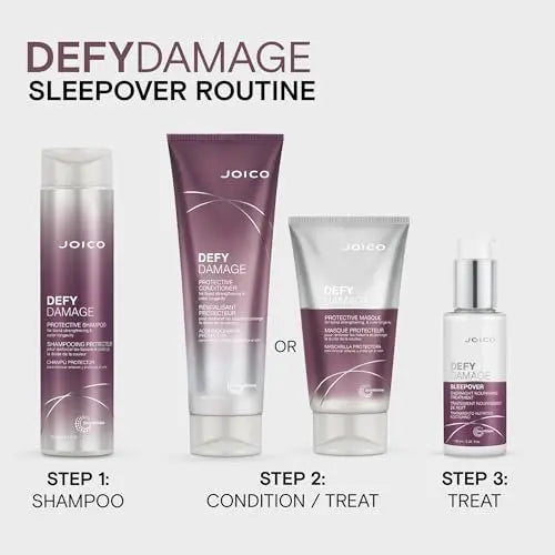 Joico Defy Damage Sleepover Overnight Nourishing Treatment – No Rinse, Instantly Softens & Smooths, Strengthens Bonds, Reduces Breakage & Split Ends, with Arginine & Keratin, 3.38 oz Avelisse