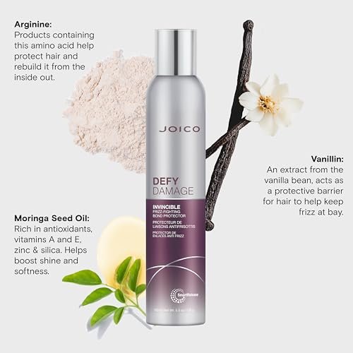 Joico Defy Damage Invincible Frizz-Fighting Bond Protector Leave-In Spray - 24 Hour Frizz Protection, Thermal Heat & Humidity Defense, Boost Shine, Reduce Breakage - 180mL Avelisse