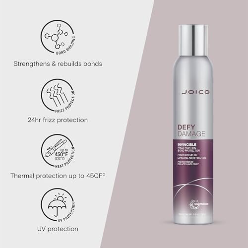 Joico Defy Damage Invincible Frizz-Fighting Bond Protector Leave-In Spray - 24 Hour Frizz Protection, Thermal Heat & Humidity Defense, Boost Shine, Reduce Breakage - 180mL Avelisse