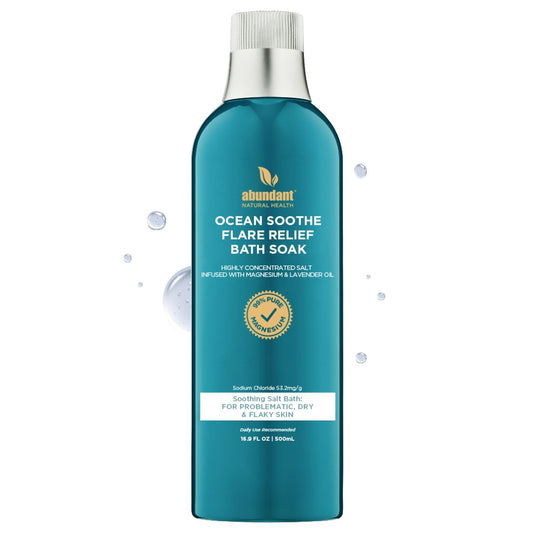 Ocean Soothe Flare Relief Bath Soak - Highly Concentrated Pure Magnesium Salts with Lavender Oil for Problematic & Dry Skin, Sensitive Skin Safe, 500mL Avelisse