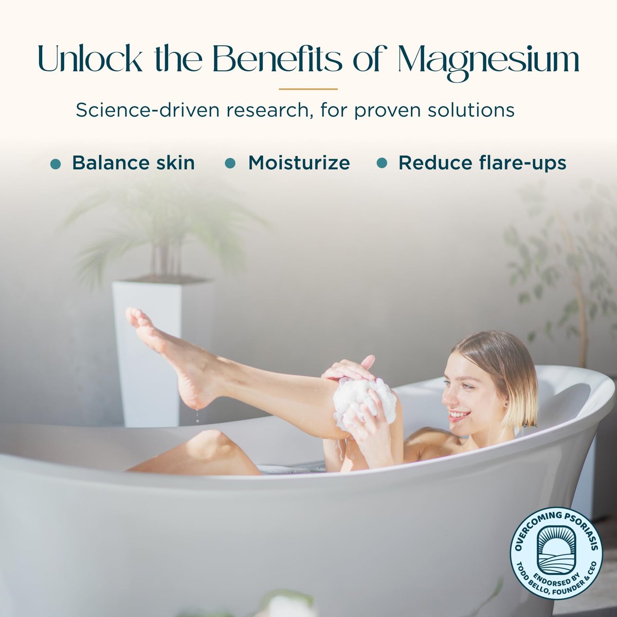 Ocean Soothe Flare Relief Bath Soak - Highly Concentrated Pure Magnesium Salts with Lavender Oil for Problematic & Dry Skin, Sensitive Skin Safe, 500mL Avelisse