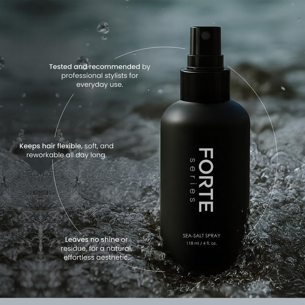Alex Costa Sea-Salt Spray by Forte Series – Volumizing & Texturizing Hair Spray for Men, Beachy Surfer Hair, All Hair Types, 4 oz Avelisse