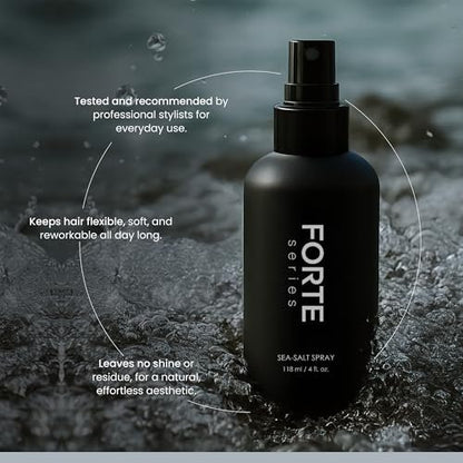 Alex Costa Sea-Salt Spray by Forte Series – Volumizing & Texturizing Hair Spray for Men, Beachy Surfer Hair, All Hair Types, 4 oz Avelisse