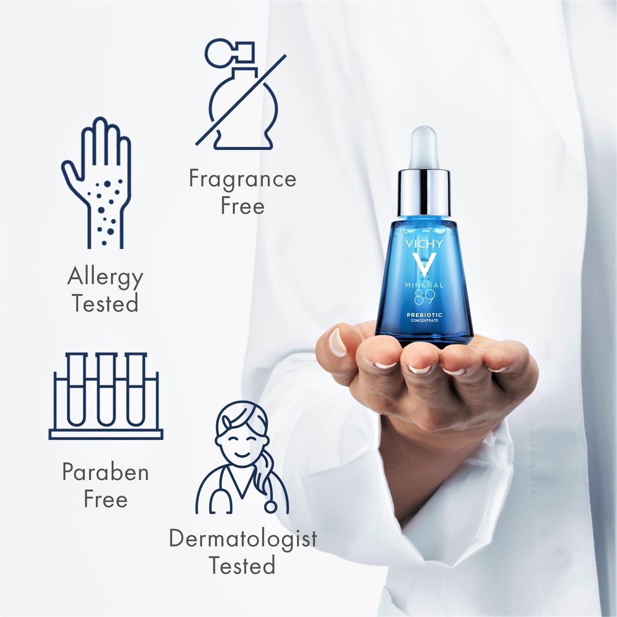Vichy Mineral 89 Prebiotic Defense & Recovery Concentrate - Niacinamide Serum for Face, Skin Barrier Repair with Antioxidants, Pore Minimizer & Hydrating Serum for Dull, Dry Skin - görsel 7