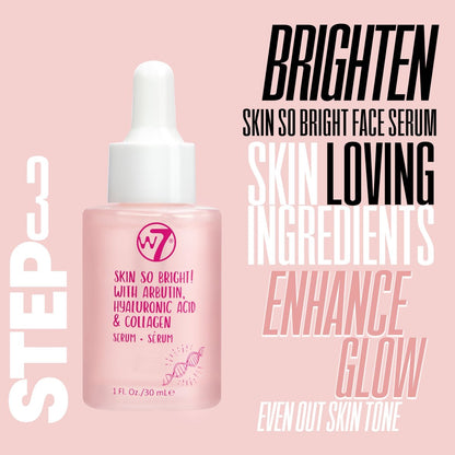 W7 Self Care Skincare Set - Complete Daily Face Routine with Cleanser, Toner, Serum, Moisturizer & Lip Mask Avelisse