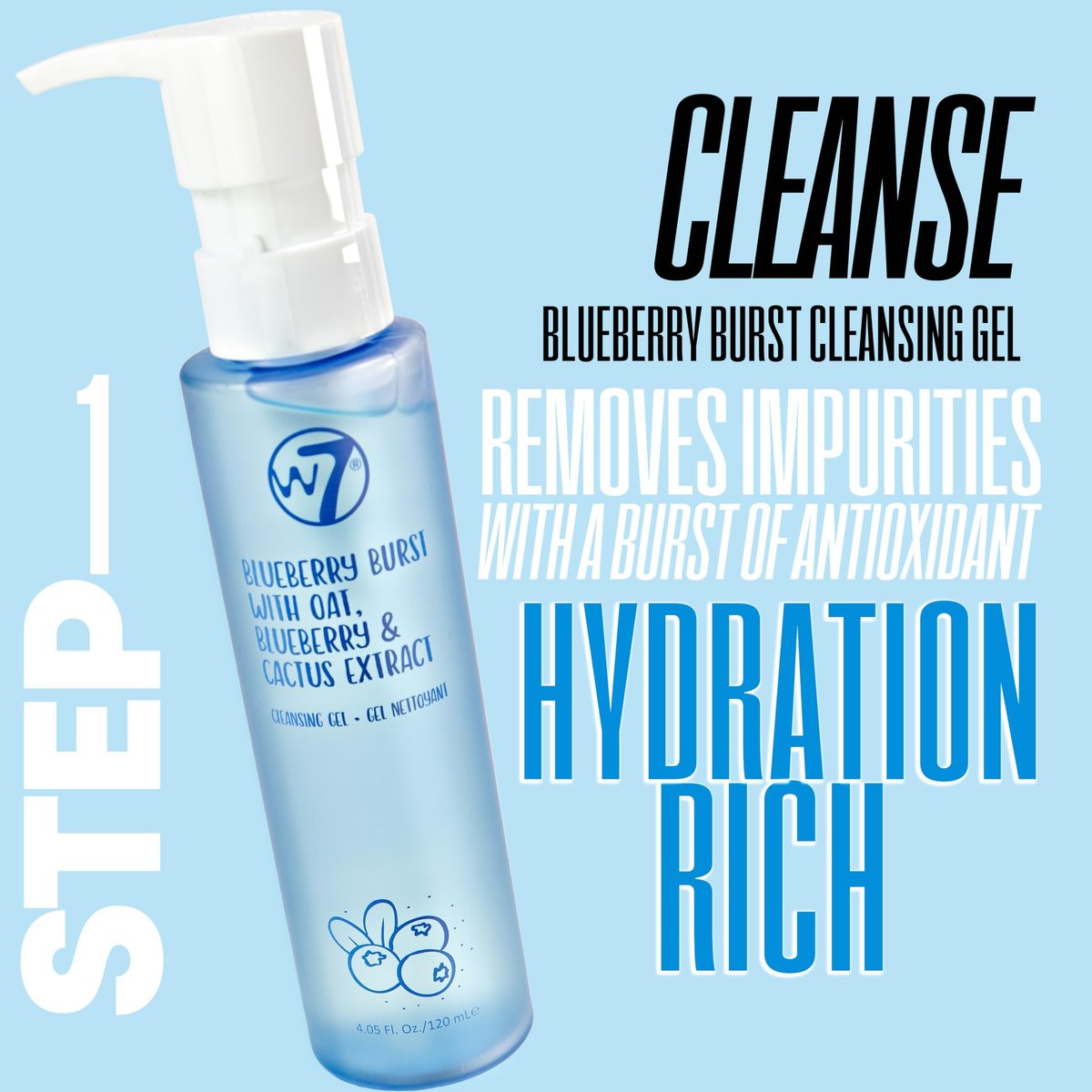 W7 Self Care Skincare Set - Complete Daily Face Routine with Cleanser, Toner, Serum, Moisturizer & Lip Mask Avelisse