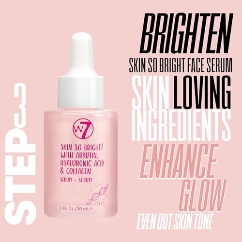 W7 Self Care Skincare Set - Complete Daily Face Routine with Cleanser, Toner, Serum, Moisturizer & Lip Mask Avelisse