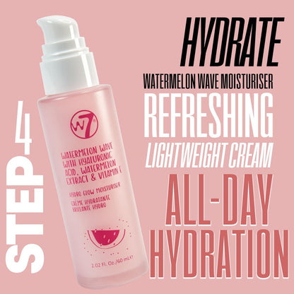 W7 Self Care Skincare Set - Complete Daily Face Routine with Cleanser, Toner, Serum, Moisturizer & Lip Mask Avelisse