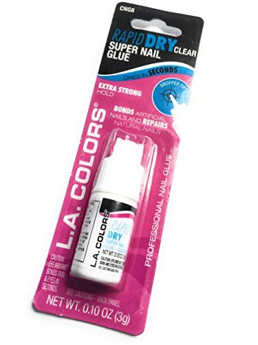 LA Colors Rapid Dry Clear Super Nail Glue - Extra Strong Hold, 0.10 oz - görsel 2