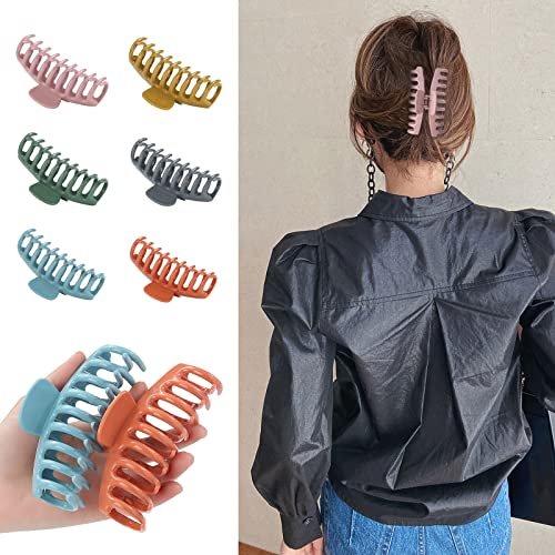 12 Pack Hair Claw Clips Large 4.3 Inch - Stylish Barrettes for Women in 12 Colors - görsel 8