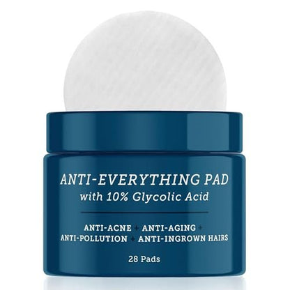 Oars + Alps Anti Everything Pads & Blackhead Remover - Facial Cleanser & Exfoliator with 10% Glycolic & Salicylic Acids for All Skin Types, 28 Count Avelisse