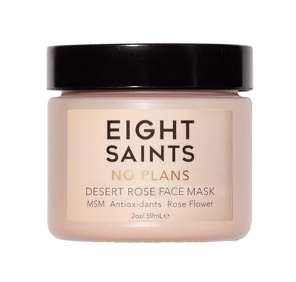 Eight Saints No Plans Clay Face Mask – Pore Reducing Facial Clay Mask for Blemishes, Acne, Oil & Impurities with MSM, Antioxidants & Rose Flower, 2 oz Avelisse