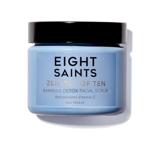 Eight Saints Zen Out Of Ten Bamboo Detox Face Scrub - Daily Exfoliating Facial Scrub with Bamboo Fibers, Vitamin C & Aloe Vera, Unclogs Pores, Blackheads, Blemishes, and Dull Skin, 2 oz Avelisse