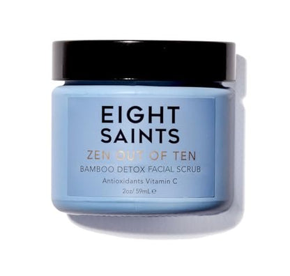 Eight Saints Zen Out Of Ten Bamboo Detox Face Scrub - Daily Exfoliating Facial Scrub with Bamboo Fibers, Vitamin C & Aloe Vera, Unclogs Pores, Blackheads, Blemishes, and Dull Skin, 2 oz Avelisse