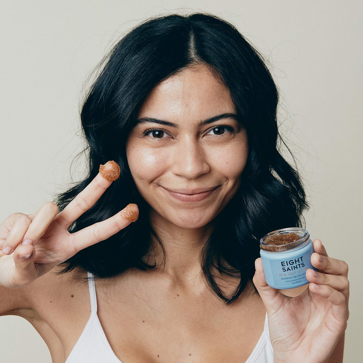 Eight Saints Zen Out Of Ten Bamboo Detox Face Scrub - Daily Exfoliating Facial Scrub with Bamboo Fibers, Vitamin C & Aloe Vera, Unclogs Pores, Blackheads, Blemishes, and Dull Skin, 2 oz Avelisse
