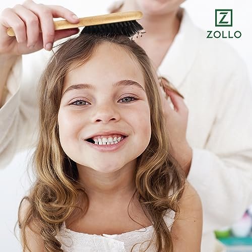 Mini Natural Boar Bristle Hair Brush – Portable Detangling Brush for Women, Men & Kids, Enhances Shine for All Hair Types - görsel 14