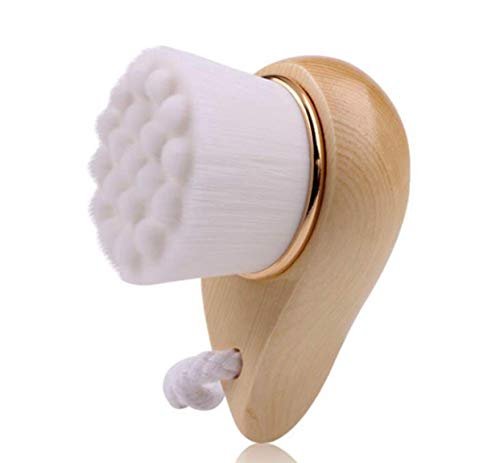 BeNat. Facial Bamboo Wood Handle Cleansing Brush – Extra-Soft Fiber Facial Brush, White - görsel 2
