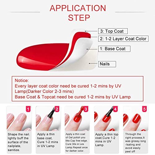 VENALISA 2 Pcs 15ml Gel Nail Polish Base and Top Coat Set - No Wipe High Gloss Long Lasting Tempered Top Coat Soak Off LED Gel Kit - görsel 12
