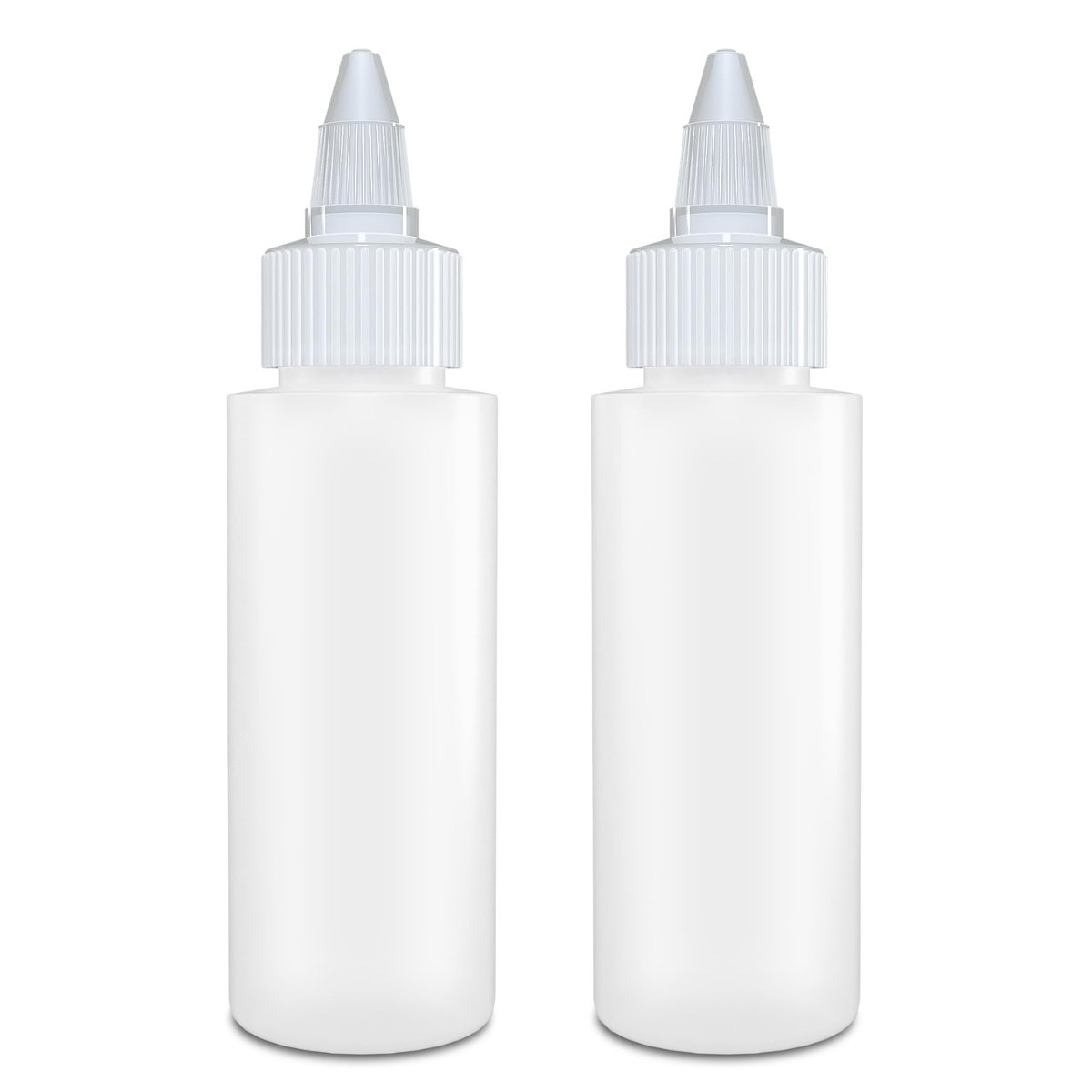 BRIGHTFROM 2 OZ Twist Top Applicator Bottles - Pack of 2, Squeeze Empty Plastic Bottles with Open/Close Nozzle for Hair Color, Dye, and More - görsel 1