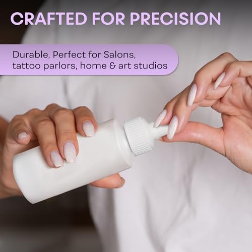 BRIGHTFROM 2 OZ Twist Top Applicator Bottles - Pack of 2, Squeeze Empty Plastic Bottles with Open/Close Nozzle for Hair Color, Dye, and More - görsel 10