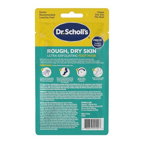 Dr. Scholl's Rough, Dry Skin Ultra Exfoliating Foot Peeling Mask – 3 Pairs Moisturizing Socks with Urea - görsel 13