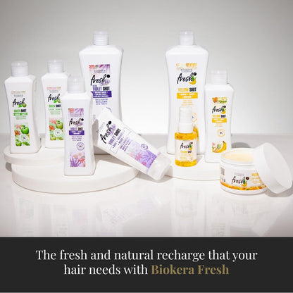 SALERM Biokera Fresh Violet Purple Shampoo - Toning Shampoo for Blonde, Gray, Highlighted, and Bleached Hair - Sulfate-Free & Paraben-Free - 300 ml