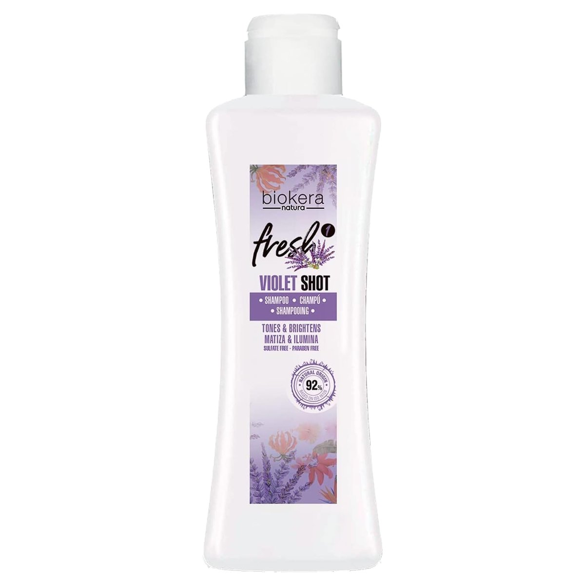SALERM Biokera Fresh Violet Purple Shampoo - Toning Shampoo for Blonde, Gray, Highlighted, and Bleached Hair - Sulfate-Free & Paraben-Free - 300 ml - görsel 1