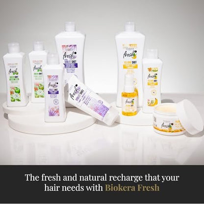 SALERM Biokera Fresh Violet Purple Shampoo - Toning Shampoo for Blonde, Gray, Highlighted, and Bleached Hair - Sulfate-Free & Paraben-Free - 300 ml