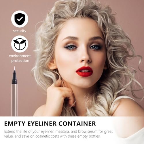 5-Pack Refillable Empty Eyeliner Tubes – DIY Liquid Eyeliner Pen Set (Gold, 13cm) - görsel 10