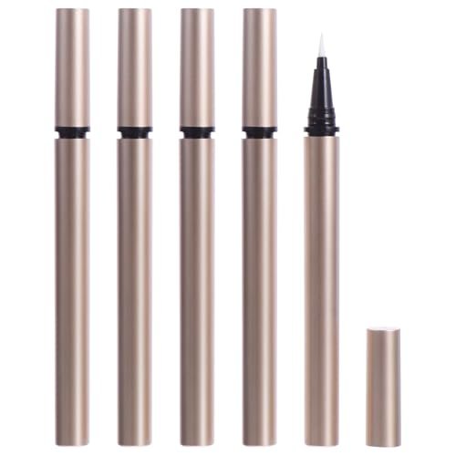 5-Pack Refillable Empty Eyeliner Tubes – DIY Liquid Eyeliner Pen Set (Gold, 13cm) - görsel 2
