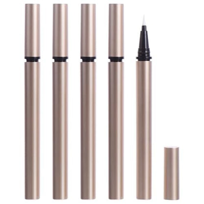 5-Pack Refillable Empty Eyeliner Tubes – DIY Liquid Eyeliner Pen Set (Gold, 13cm)