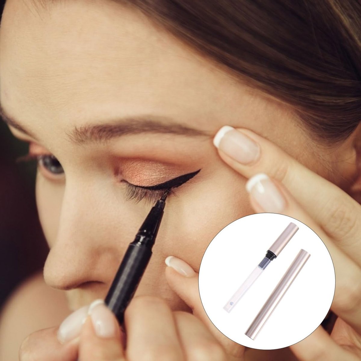 5-Pack Refillable Empty Eyeliner Tubes – DIY Liquid Eyeliner Pen Set (Gold, 13cm) - görsel 13