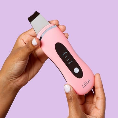 Spa Sciences LELA 4-in-1 Facial Spatula for Deep Cleansing, Pore Extraction, Serum Infusion, Anti-Aging & Contouring - Pink Avelisse