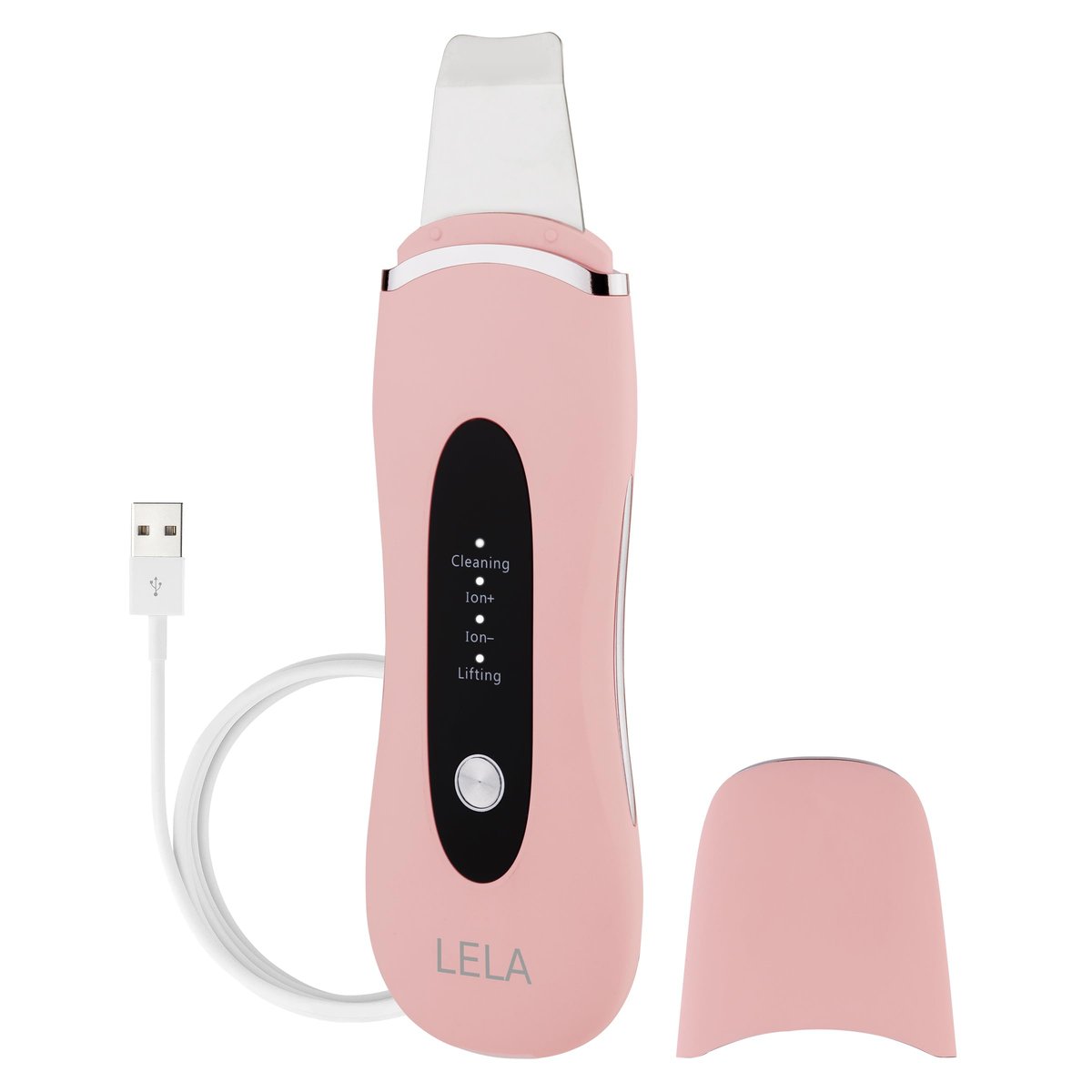 Spa Sciences LELA 4-in-1 Facial Spatula for Deep Cleansing, Pore Extraction, Serum Infusion, Anti-Aging & Contouring - Pink Avelisse