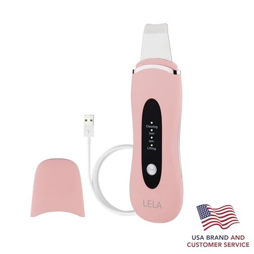 Spa Sciences LELA 4-in-1 Facial Spatula for Deep Cleansing, Pore Extraction, Serum Infusion, Anti-Aging & Contouring - Pink Avelisse