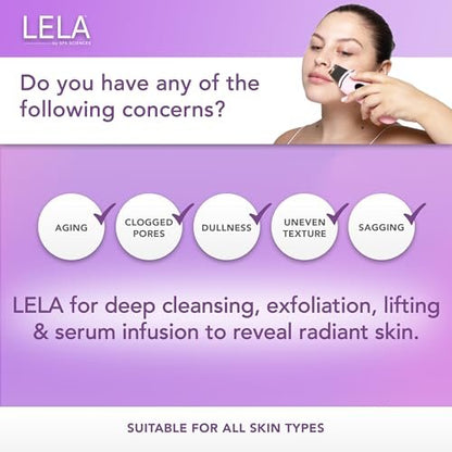 Spa Sciences LELA 4-in-1 Facial Spatula for Deep Cleansing, Pore Extraction, Serum Infusion, Anti-Aging & Contouring - Pink Avelisse